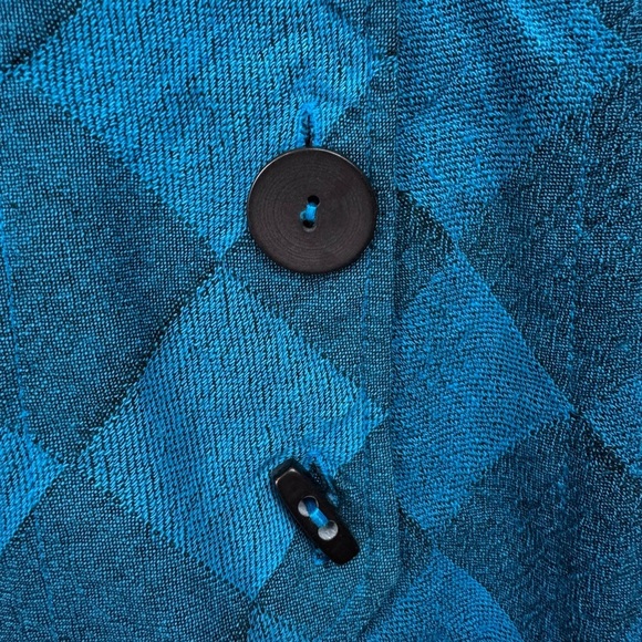 Mill Valley Clothing Company Size Medium Hobo Shirt Blue Harlequin Tunic Top - Picture 4 of 8